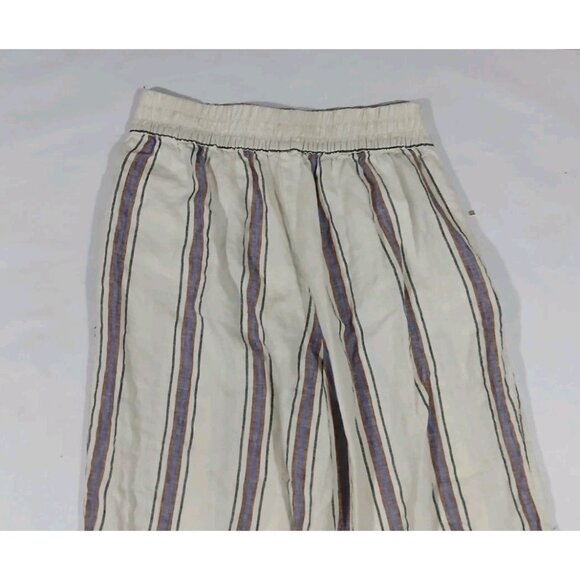 Ann Taylor Loft Beach 100% Linen Pull On Wide Leg Pants - Picture 7 of 8